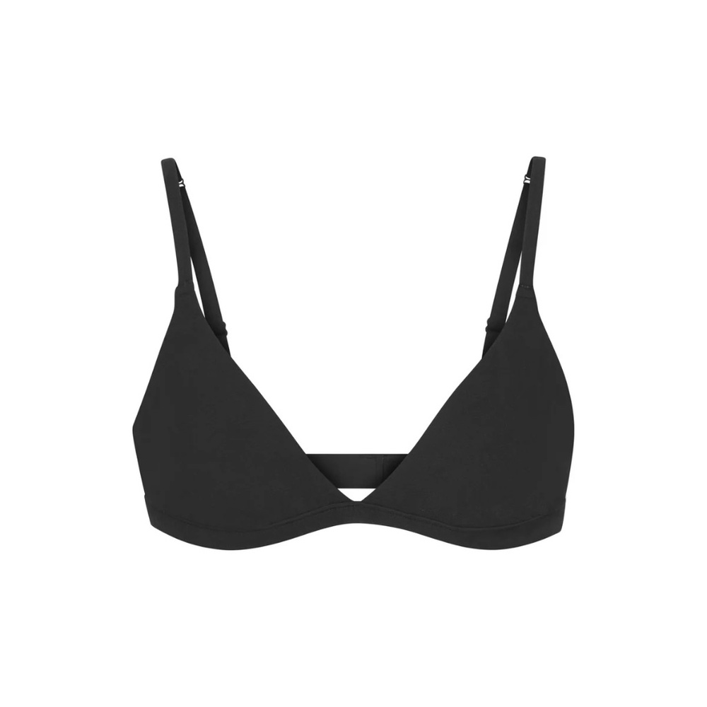 NWT Skims Cotton Jersey Triangle Bralette in Soot